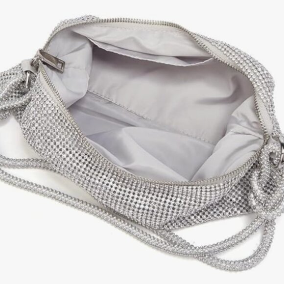 Slouchy Rhinestone Hobo Handbag - Picture 2 of 10